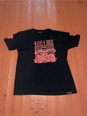 Pink Dolphin Black Tee with Pink Graphic